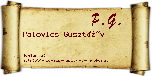 Palovics Gusztáv névjegykártya